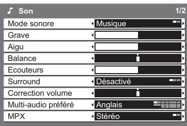 PANASONIC TH-42PZ700EA - Comment utiliser les fonctions du menu - 7