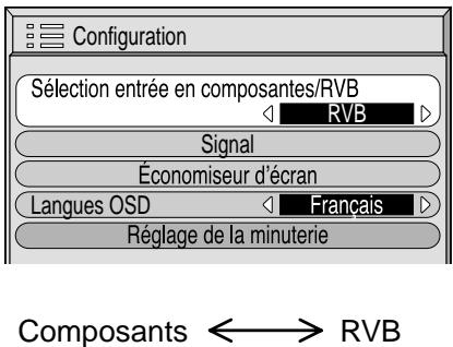 PANASONIC TH-50PHD5RY - Sélection de l'entrée en composantes/RVB - 4