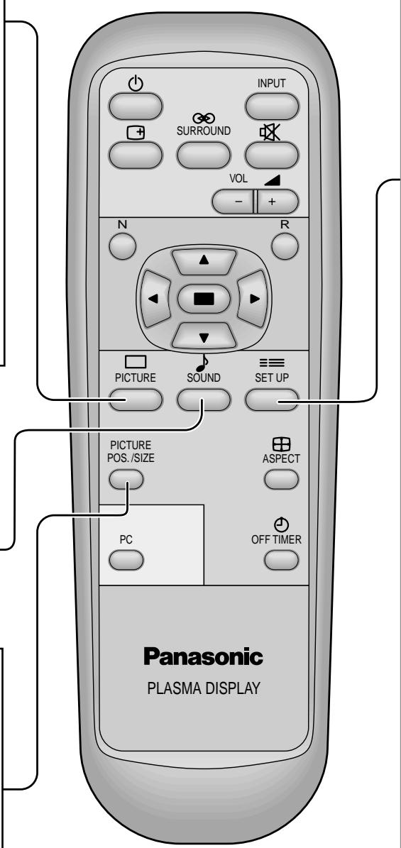 PANASONIC TH-50PHD5RY - Affichage des menus sur l'écran avec la télécommande - 6