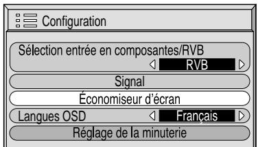 PANASONIC TH-50PHD5RY - Affichage des menus sur l'écran avec la télécommande - 9