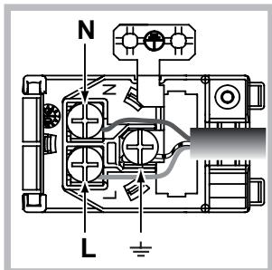 HOTPOINT-ARISTON FH 83 C IX/HA S & UT 89E JS P 0 X/HA S - Montaje del cable de alimentacion electrica - 2