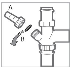 HOTPOINT-ARISTON LFK 7M116 X FR - Connecting the water outlet hose - 1