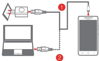 LENOVO A PLUS - Mise sous tension ou hors tension de votre smartphone - 2