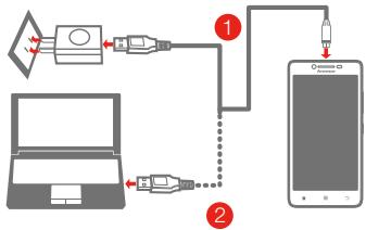 LENOVO A PLUS - Chargement de la batterie - 1