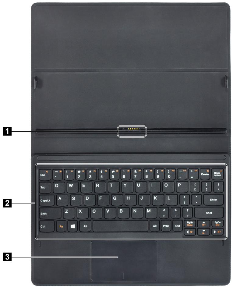 LENOVO MIIX 3 - Folio case top view (on select models) - 1