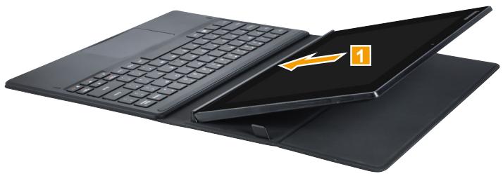 LENOVO MIIX 3 - Attaching the tablet - 1