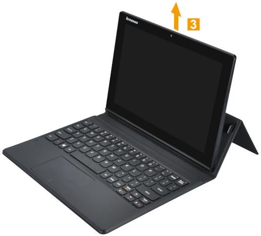 LENOVO MIIX 3 - Detaching the tablet - 2