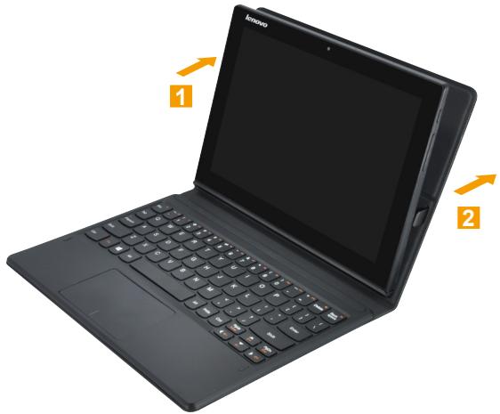 LENOVO MIIX 3 - Detaching the tablet - 1