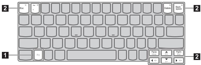 LENOVO MIIX 310, MIIX 510 - Function key combinations - 1