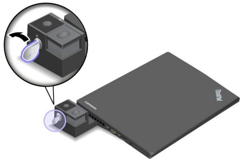 LENOVO THINKPAD P70 - Detaching the docking station from your computer - 1