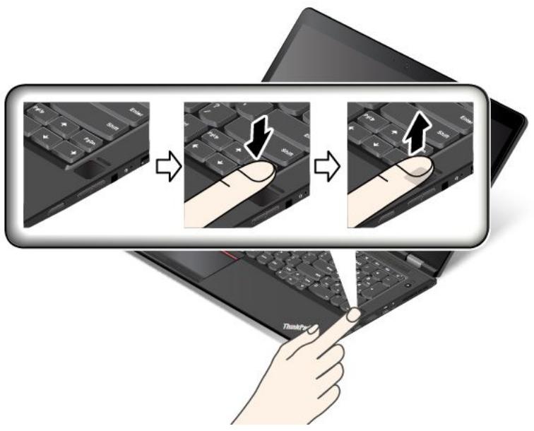 LENOVO THINKPAD P70 - Scanning your finger - 1
