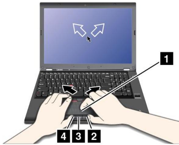 LENOVO THINKPAD P70 - Using the trackpad with buttons - 1
