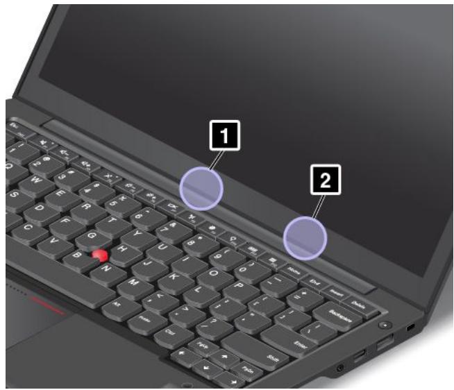 LENOVO THINKPAD S440 ULTRABOOK (20AY006EFR) - Emplacement des antennes sans fil UltraConnect - 1