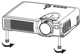 HITACHI EDS3170AT - Réglage des pieds du projeteur - 4