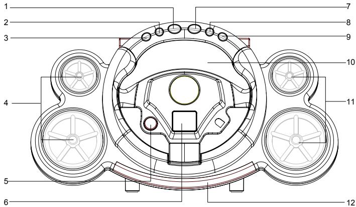 LEXIBOOK RADIO LECTEUR CD FERRARI RCD150FE - DISPOSITIONE DEI COMANDI - 1
