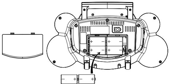 LEXIBOOK RADIO LECTEUR CD FERRARI RCD150FE - INSTALLATION DES PILES - 1