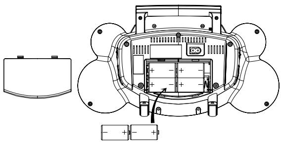 LEXIBOOK RADIO LECTEUR CD FERRARI RCD150FE - INSTEKEN VAN DE BATTERIJEN - 1