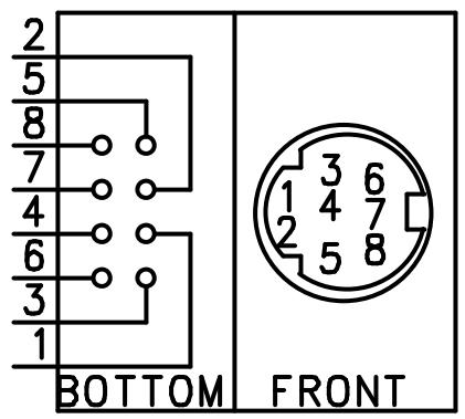 KORG PA80 - MINI DIN 8 PINS CONNECTION - 1