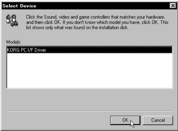 KORG PA80 - INSTALLING THE KORG MIDI DRIVER INTO WINDOWS 95/98 - 5