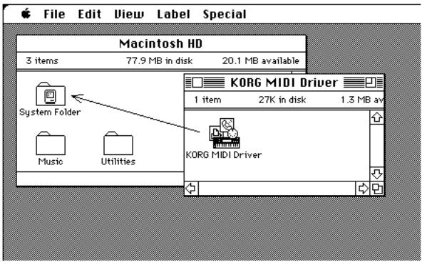 KORG PA80 - Installation du KORG MIDI DRIVER sur macintosh - 1
