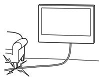 SONY SU-WL450 - Không được để dây nguồn AC hoặc cáp nối bị bộ kẹp. - 1
