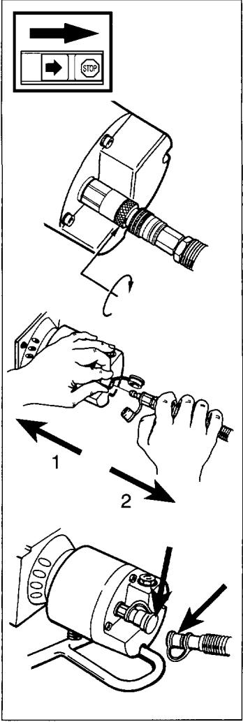 JONSERED HP 36 - Dépose du flexible hydraulique - 1