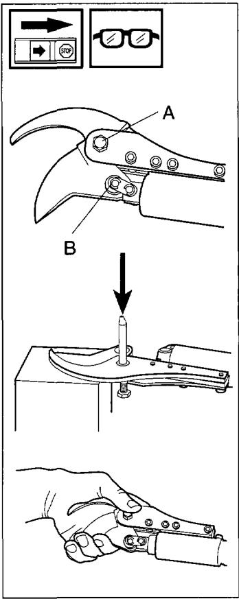 JONSERED HP 36 - Remplacement de la lame de coupe (ciseaux) - 1