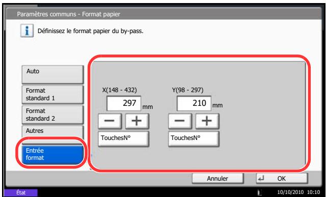 OLIVETTI D-COPIA 6500 - Spécification du format de papier et du type de support pour le bac MF (paramètre du bac MF) - 3
