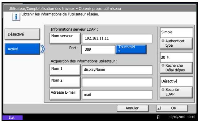 OLIVETTI D-COPIA 6500 - Obtenir les propriétés d'utilisateur réseau - 1