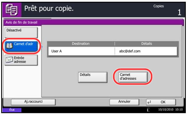 OLIVETTI D-COPIA 8000 - Exemple d'avis de fin du travail - 1