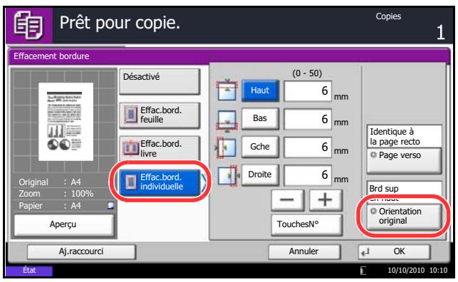 OLIVETTI D-COPIA 8000 - Effacement bordure pour la page verso - 2