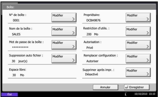 OLIVETTI D-COPIA 8000 - Création de nouvelles Boîtes personalisées lorsque l'administration des connexions d'utilisateur est activée - 1