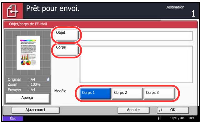OLIVETTI D-COPIA 8000 - Objet/corps de l'E-mail - 1