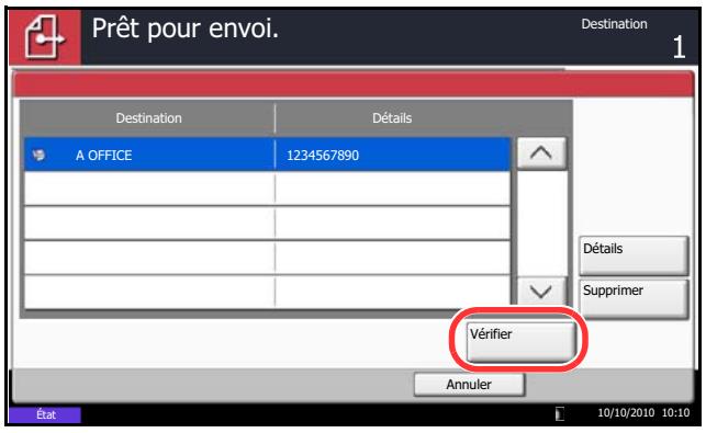 OLIVETTI D-COPIA 8000 - Écran de confirmation des destinations - 1