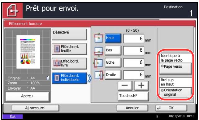 OLIVETTI D-COPIA 8000 - Effacement bordure pour la page verso - 2