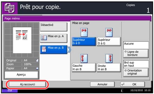 OLIVETTI D-COPIA 8000 - Ajout de raccourcis - 1
