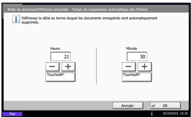 OLIVETTI D-COPIA 8000 - Réglage de l'heure de suppression des documents - 1