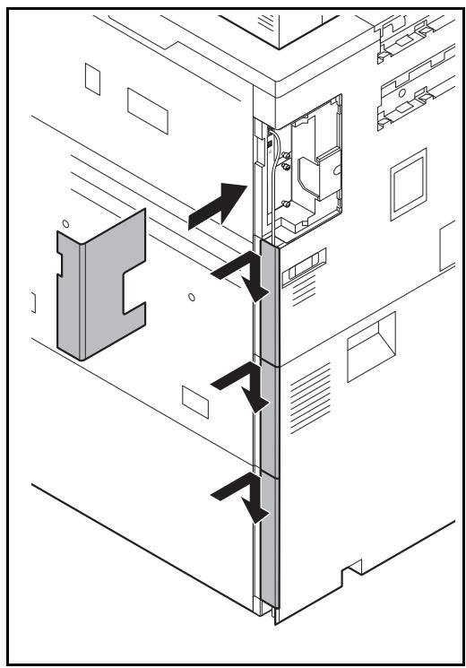 OLIVETTI D-COPIA 8000 - Raccordement du cable LAN (en option) - 5