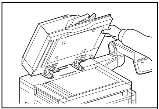 OLIVETTI D-COPIA 8000 - Mise en place des originaux sur la glace d'exposition - 1