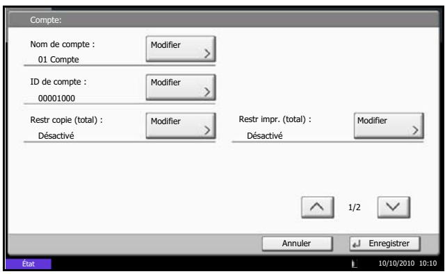 OLIVETTI D-COPIA 8000 - Gestion des comptes - 2