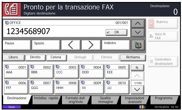 OLIVETTI D-COPIA 8000MF - Selezione di una destinazione alla rubrica - 3