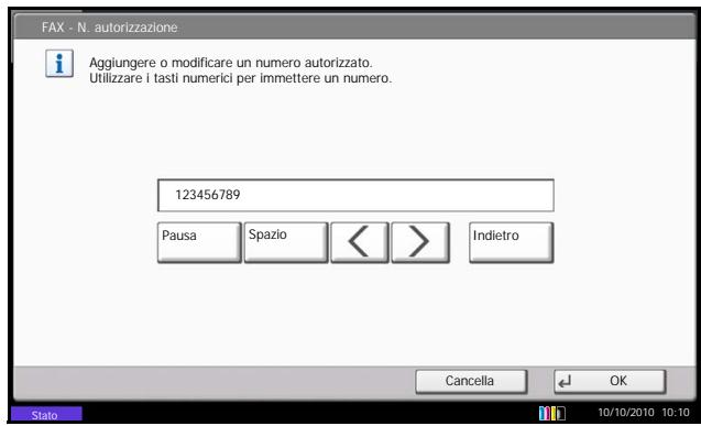 OLIVETTI D-COPIA 8000MF - Registrazione di numeri di fax autorizzati - 2