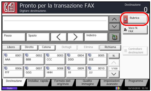 OLIVETTI D-COPIA 8000MF - Selezione di una destinazione alla rubrica - 1