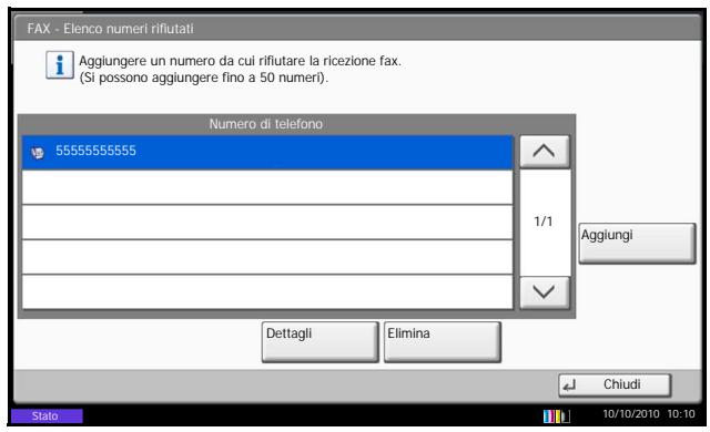 OLIVETTI D-COPIA 8000MF - Modifica ed eliminazione dei numeri fax rifiutati - 1