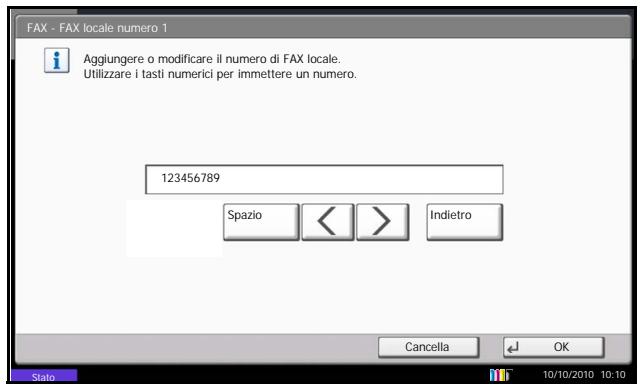 OLIVETTI D-COPIA 8000MF - Immissione del numero fax locale - 1