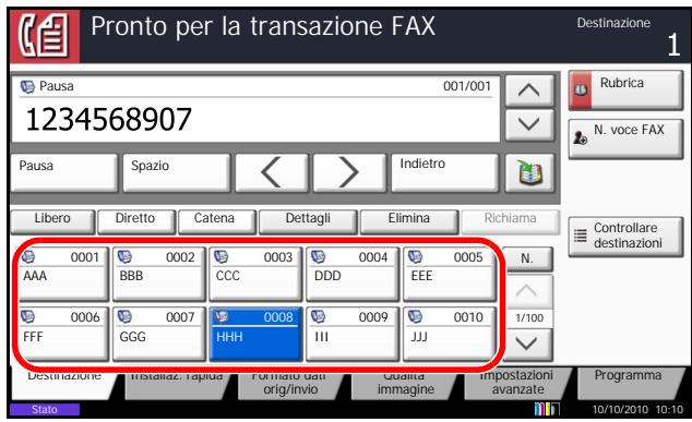 OLIVETTI D-COPIA 8000MF - Selezione di una destinazionetramite un tasto one-touch - 1