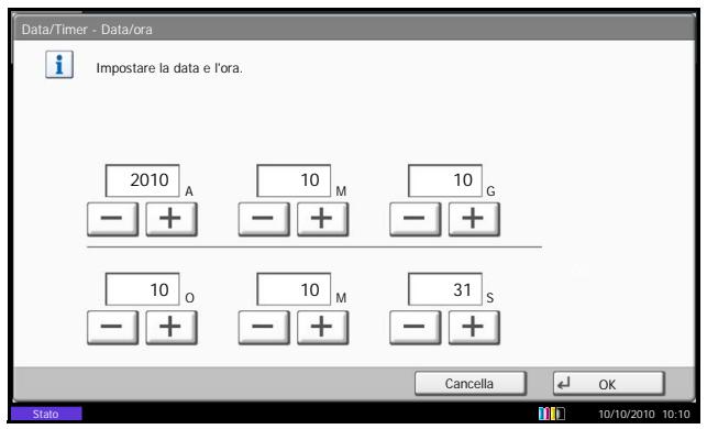 OLIVETTI D-COPIA 8000MF - Impostazione di data e ora - 2