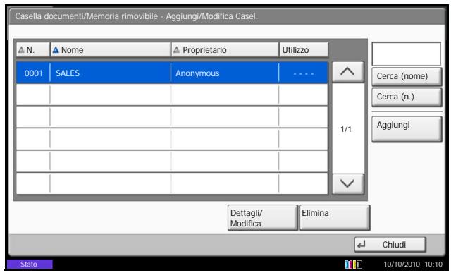 OLIVETTI D-COPIA 8000MF - Modifica ed eliminazione di una casella FAX - 1