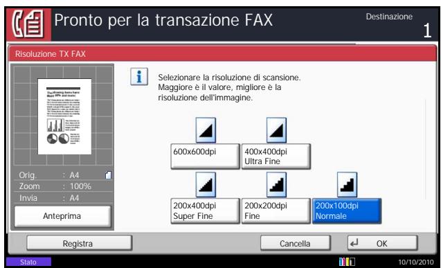 OLIVETTI D-COPIA 8000MF - Selezione della risoluzione - 1