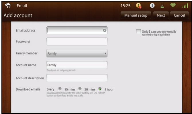 OLIVETTI OLIPAD - Select Add Account. - 3